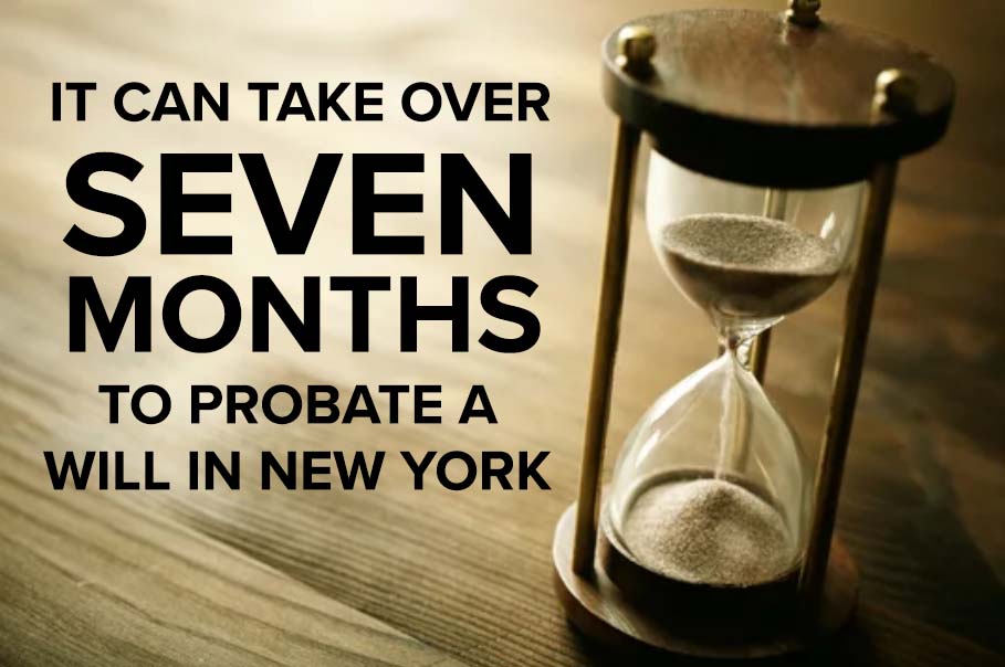 It can take over seven months to probate a will in New York